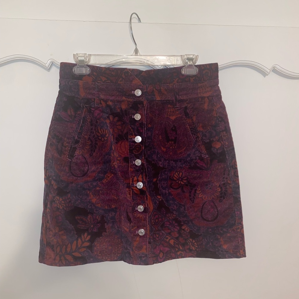 Anthropologie Pilcro Corduroy Mini Skirt